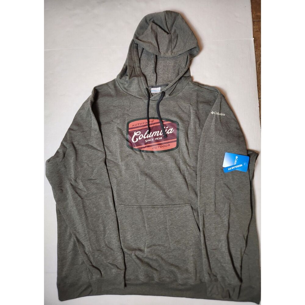 Columbia Trek Graphic Hoodie Men's 5XLT 5XL Tall Charcoal Heather